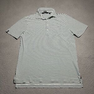 Ralph Lauren Polo Shirt Mens Medium Stripe Stretch Lisle Golf Short Sleeve